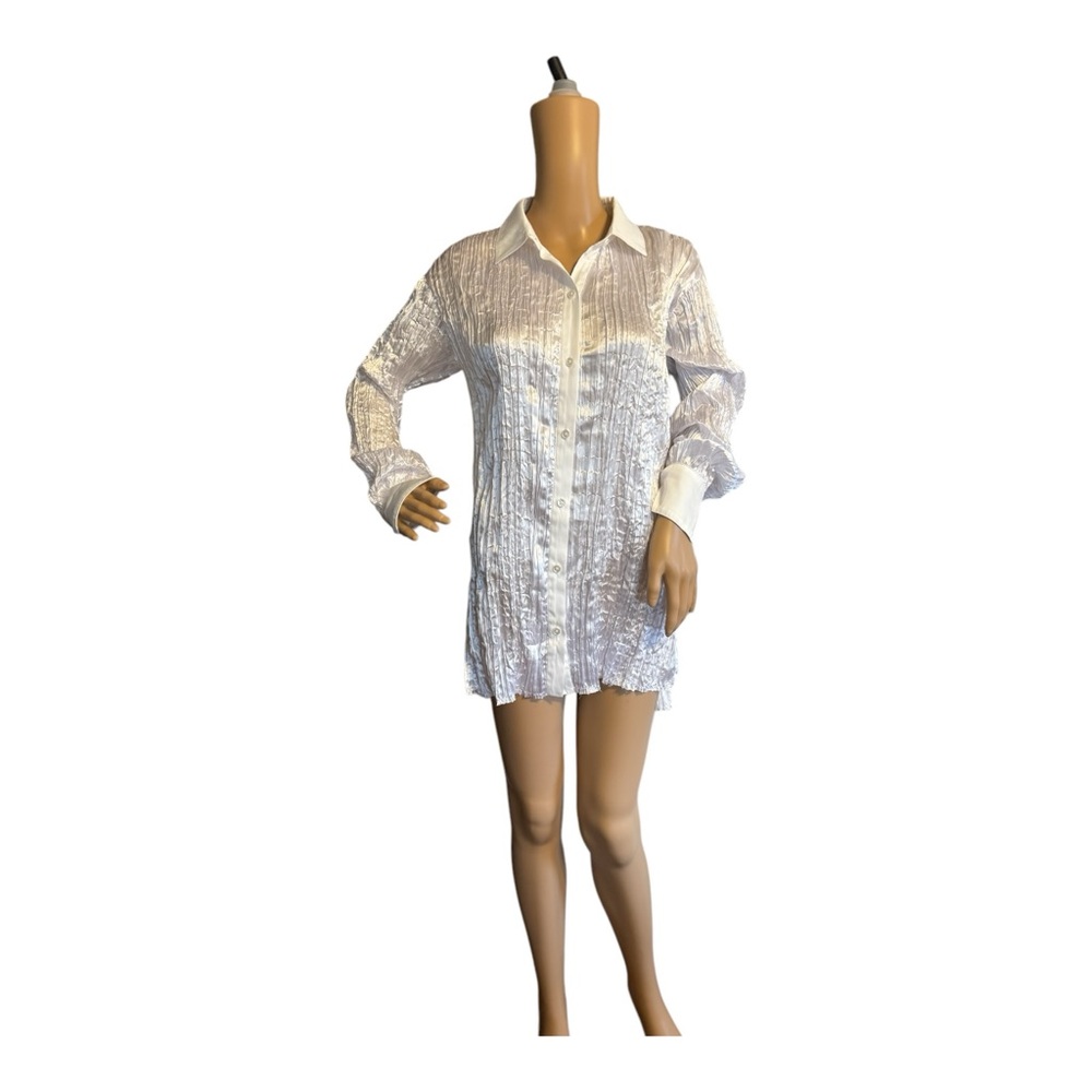 Free People Optic White High Low Hem Button
Down Shirt Size XS